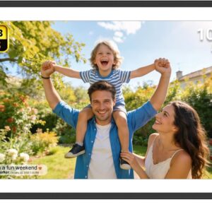 Frameo WiFi Digital Photo Frame 15.6-inch Frame [Black]
