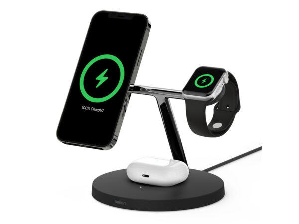 Belkin BoostCharge Pro 3-in-1 15W Wireless Charging Stand with MagSafe